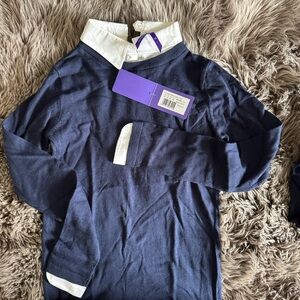 Seraphine maternity knitted dress with collar